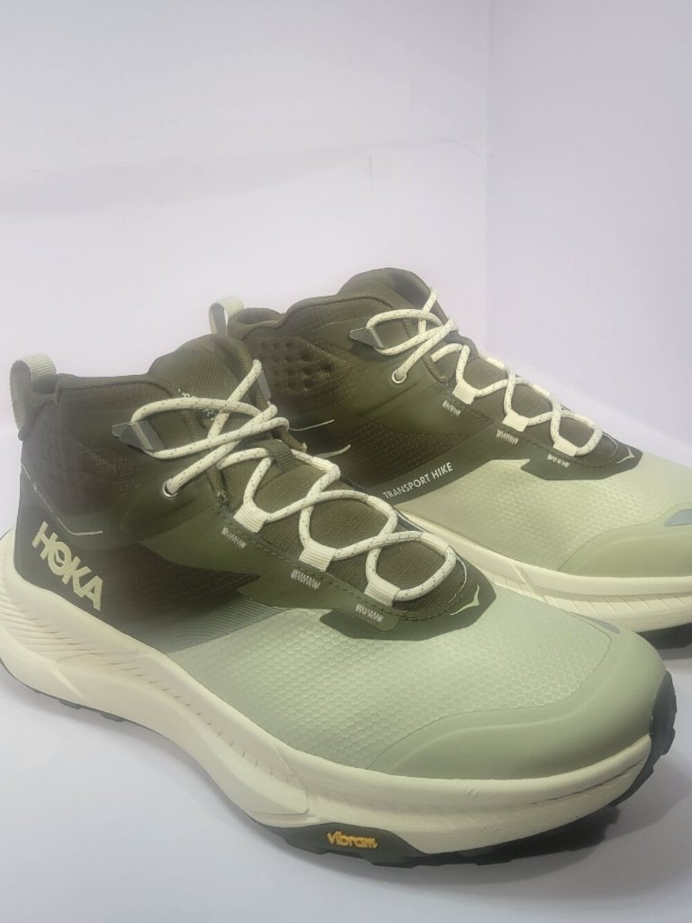 Hoka Transport Hike GTX Men's Size 10.5D Spruce Green/ Oyster Mushroom 1172912